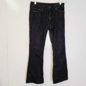 Buffalo David Bitton Black Felow Mid Rise Stretch Flare Jeans Womens 30